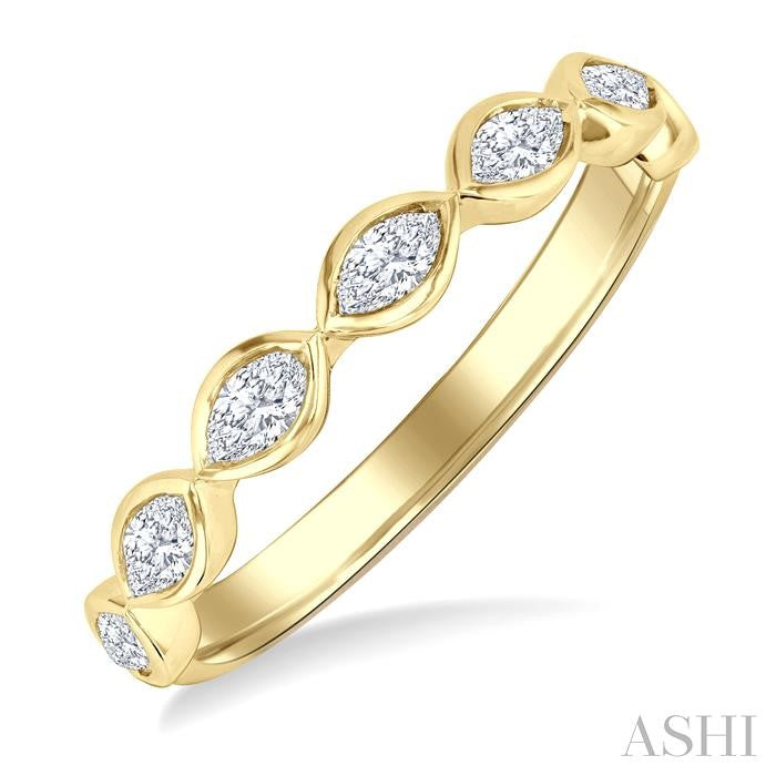 14K YG EAST WEST PEAR SHAPE DIAMOND RING 0.70CTW