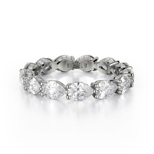 MICHAEL M 18KW ETERNITY PEAR DIAMOND BAND 2.70CTW B329-18K