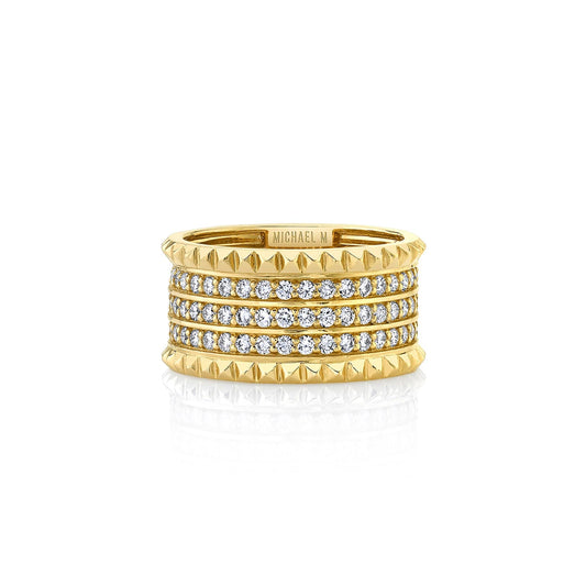 MICHAEL M 14KYG  WIDE BAND 1.50CTW SIZE 6.5