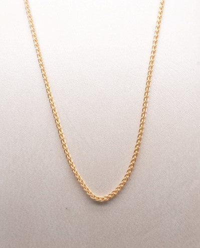 14KY 20" 1.0MM ROUND WHEAT CHAIN