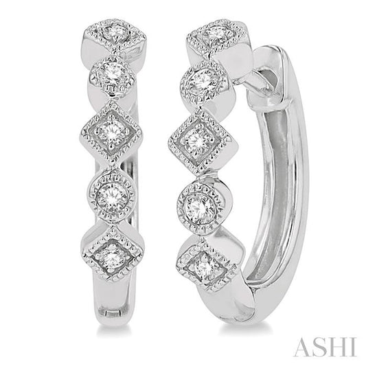 14K WG PETITE CLIMBER EARRINGS 0.10CTW