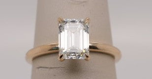 -14K YG SOL 1.70CTW EMERALD CUT DIAMOND VVS1/G GIA 2428746486