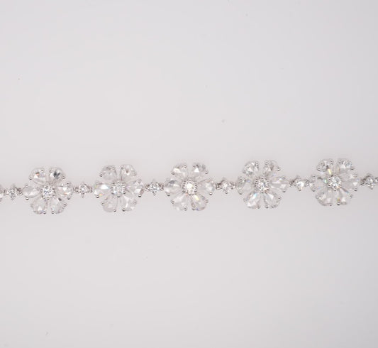 FANCY CREATIONS 18K WG & DIAMOND 7.40CTW BRACELET