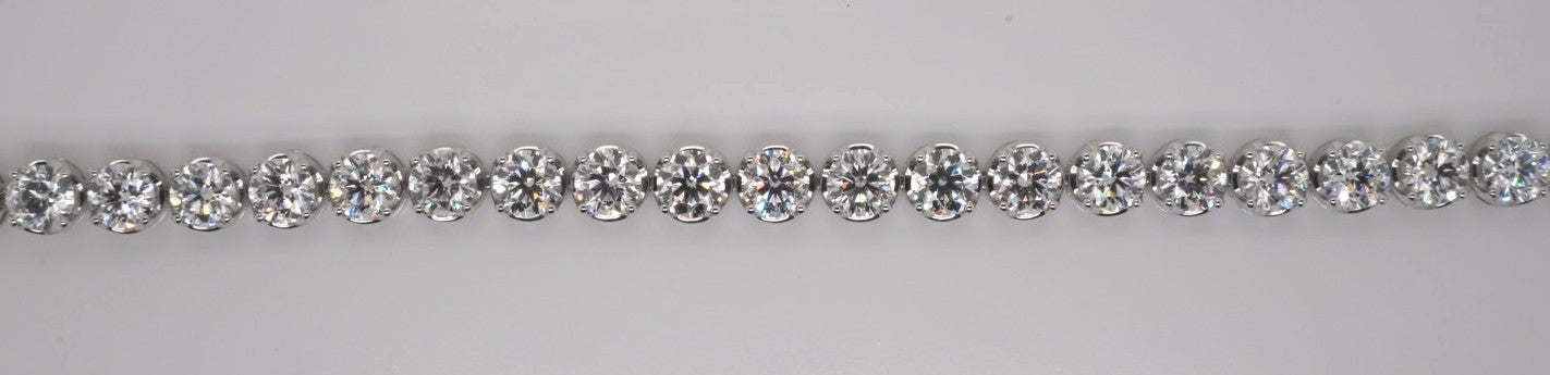 LADIES PLAT TENNIS BRACELET 18.82CTW 30.8G