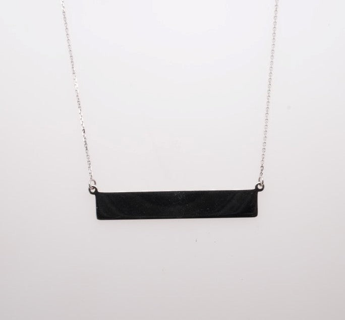 ND 14KW BAR NECKLACE NAME PLATE ADJUSTABLE