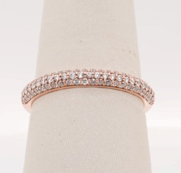 14K RG DIAMOND PAVE BAND 0.50CTW