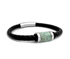 Steel Revolt Crushed Diamond Opal  Bracelet 4/8.5"