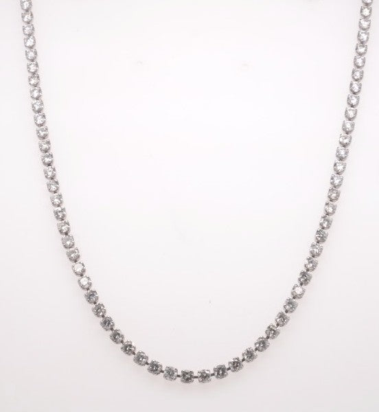 LDS PLAT TENNIS NECKLACE 10.00CTW