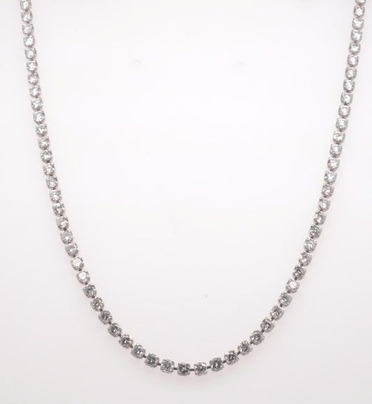 LDS PLAT TENNIS NECKLACE 10.00CTW