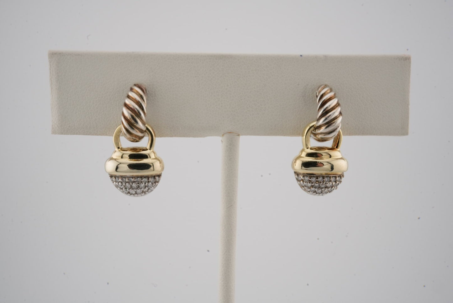 ESTATE DAVID YURMAN DIAMOND DROP EARRINGS
