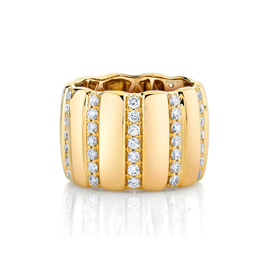 MICHAEL M 14K YELLOW GOLD WIDE FASHION RING 1.75CTW