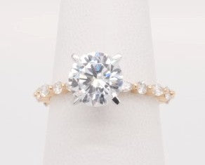 14KY .50CTW MQ/RB DIAMOND SEMI MOUNT-1.5CT