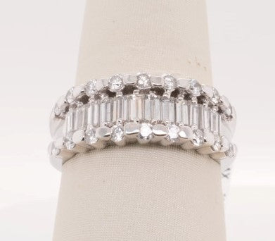 LADIES PLAT RING 1.30CTW