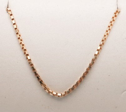 10K YG 1.2MM BOX CHAIN 21"