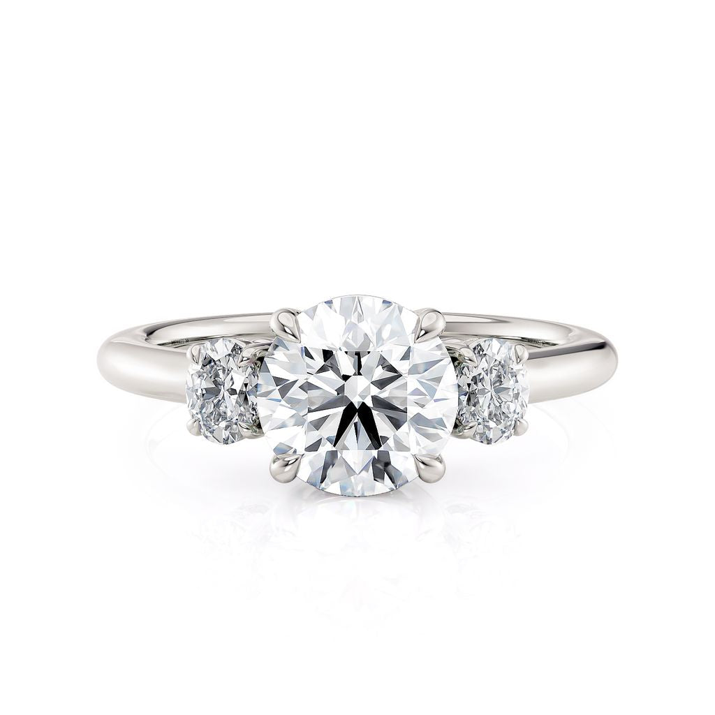 MICHAEL M 18K WHITE GOLD SEMI MOUNT 0.34CTW