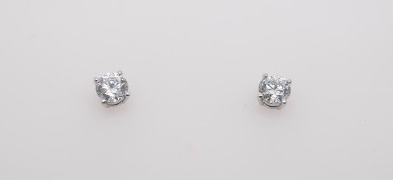 LAB GROWN 14K WG STUDS 1.03CTW