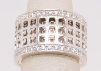 18K WG DIAMOND GUCCI RING