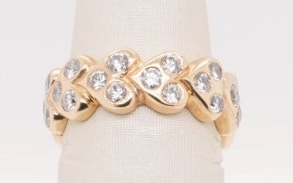 LADIES 18KY HEART RING ETERNITY
