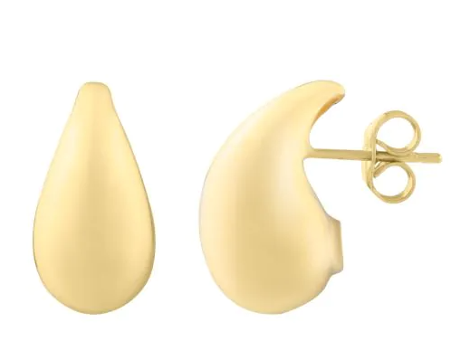 14K YG RAINDROP STUDS