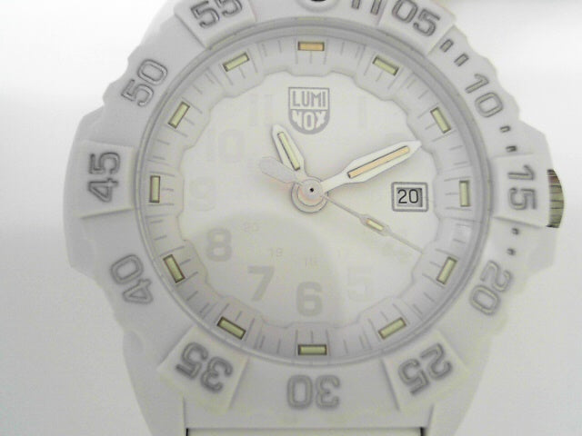 LUM 3507.WO TIME DATE, WHT DIAL W WHT PRINT