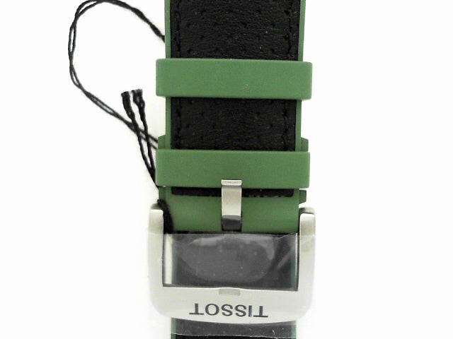 TISSOT GREEN LEATHER AND RUBBER STRAP LUGS 22MM