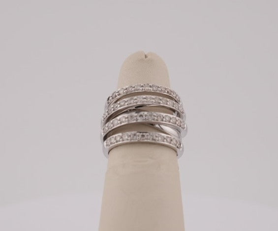 LADIES 18K WG DIAMOND RING 1.00CTW
46 ROUNDS =1.00CTW
13.58GRAMS