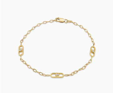 MICHAEL M 14K YG DIAMOND BRACELET 0.06CTW