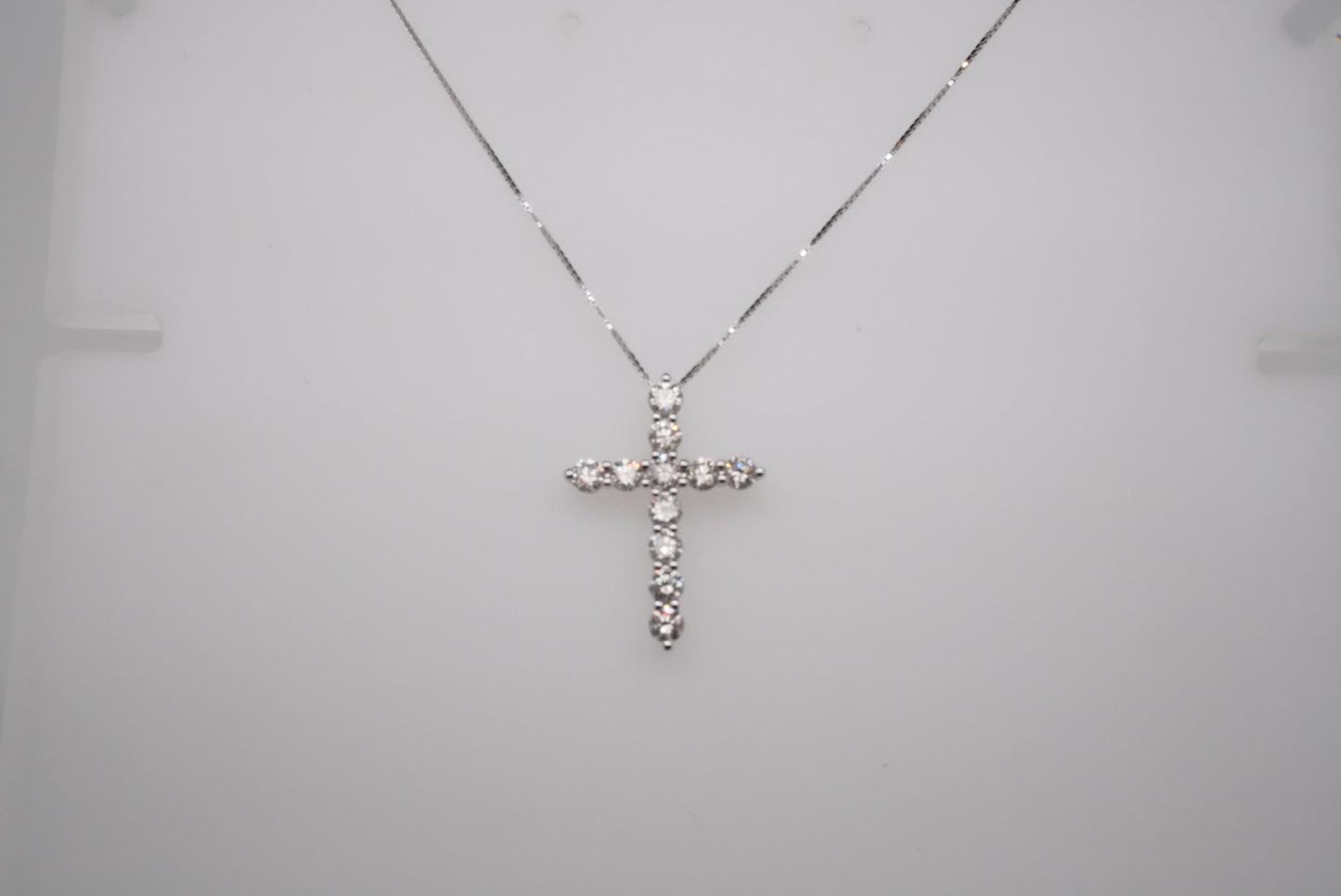14K WG DIAMOND CROSS PENDANT 1.00CTW
