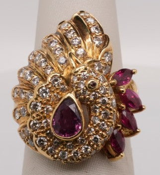 LADIES 18KYG RING RUBY 1.89CT D 1.85CT