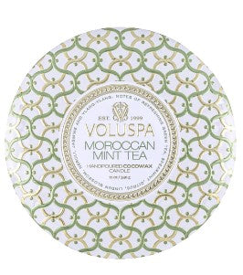 VOLUSPA MOROCCAN MINT 3 WICK TIN