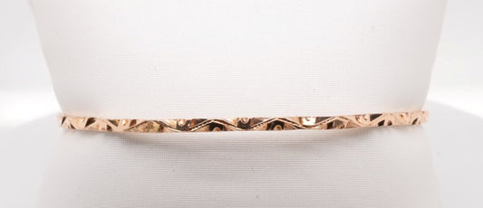 LADIES 14K YG SOLID BANGLE