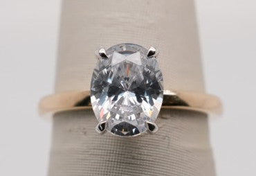 14KY SOLITAIRE SEMI MOUNT OVAL-2CT