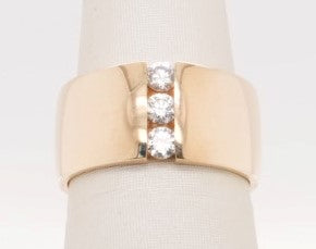 MICHAEL M 14K YELLOW GOLD WIDE FASHION RING 0.30CTW