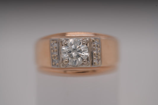 GTS 14K YG RING RD CTR APX 1.25CTW SI1/I