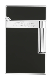 S.T. Dupont Line 2 Natural Black Lacquer Lighter with Palladium Finish