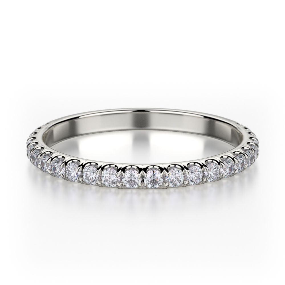 MICHAEL M 18K WG BAND 0.15CTW R371B1