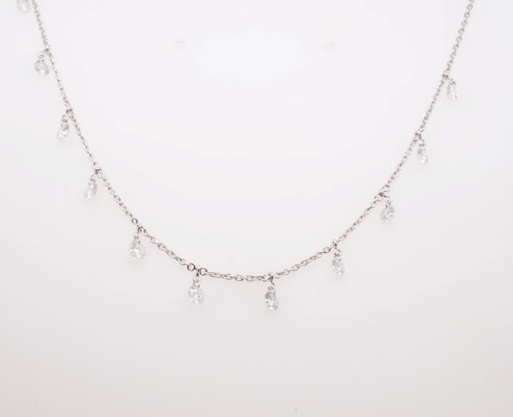 18K WG RUBY 2.59CTW AND DIAMOND 1.01CTW NECKLACE