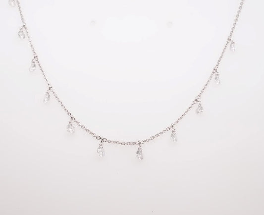 18K WG RUBY 2.59CTW AND DIAMOND 1.01CTW NECKLACE