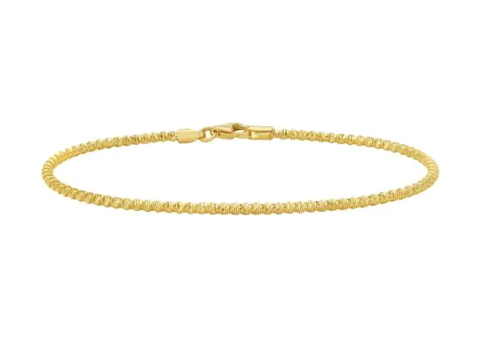 14K YG TRILOGY DIAMOND CLOVER BRACELET 0.30CTW