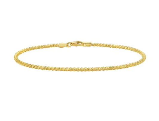 14K YG TRILOGY DIAMOND CLOVER BRACELET 0.30CTW
