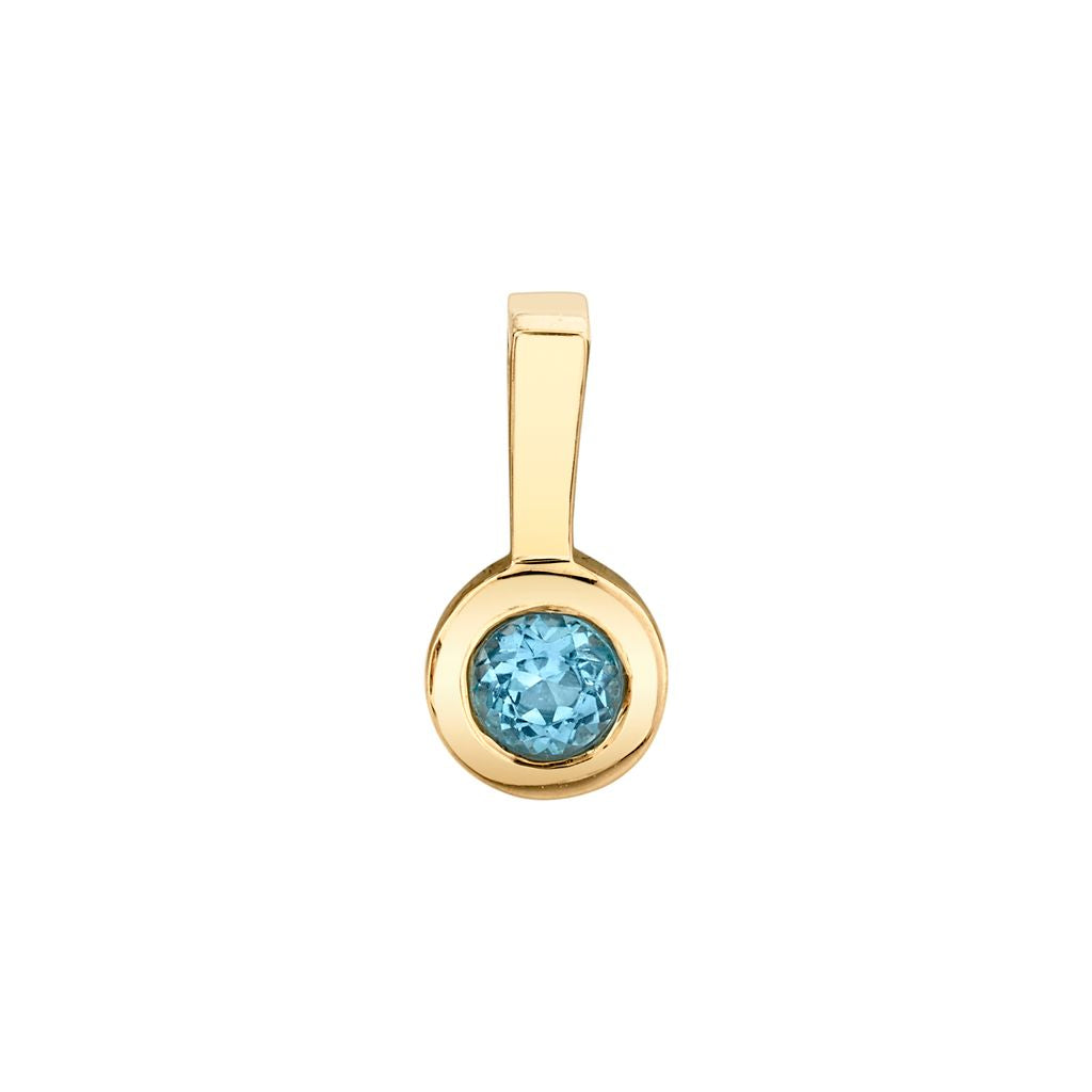 14KY FASHION PENDANT BLUE TOPAZ
