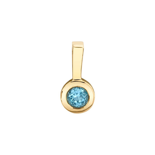 14KY FASHION PENDANT BLUE TOPAZ