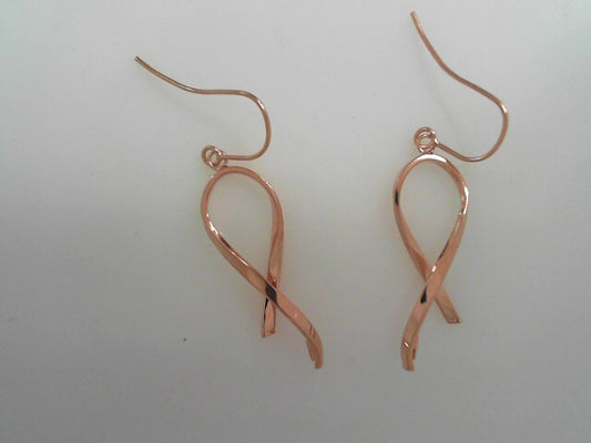 14K RG BREAST CANCER AWARENESS EARRINGS