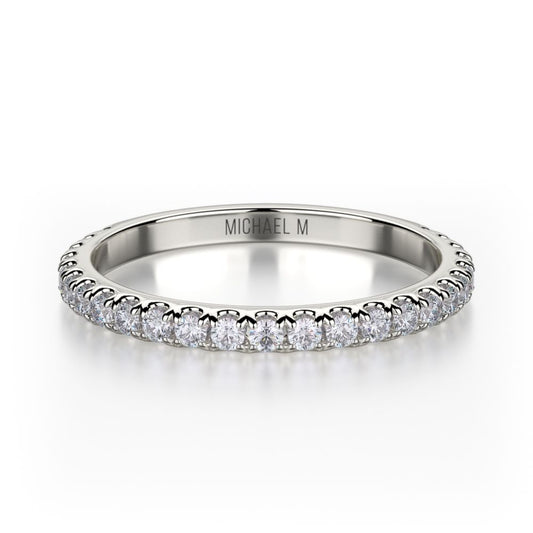 MICHAEL M 18K WG BAND 0.42CTW R320sb