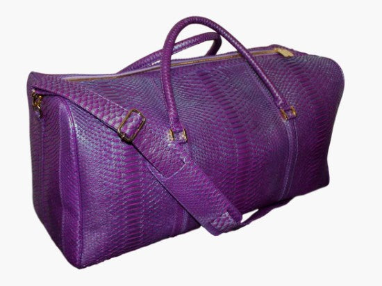 Python Duffle Bag DUFFEL BAG - PURPLE/MINT PYTHON – Casa Leon Jewelers