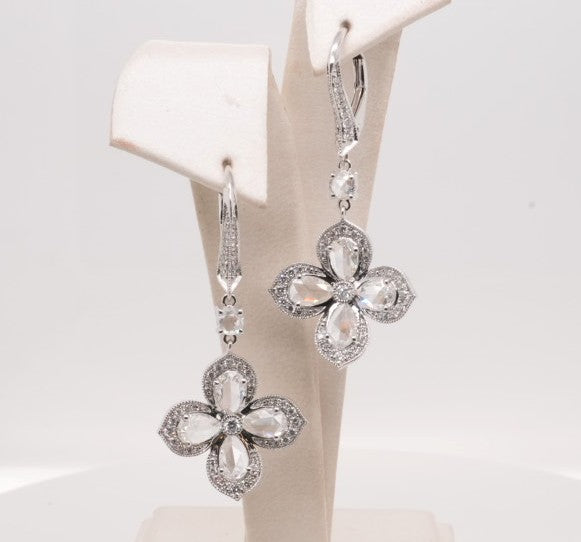 FANCY CREATIONS 18K WG & DIAMOND 2.55CTW EARRINGS