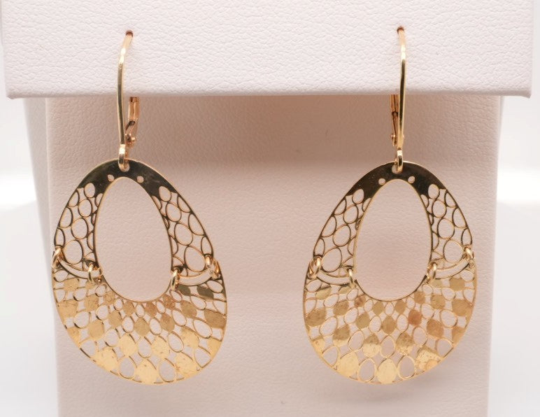 14KY 24X50MM TEARDROP EARRING