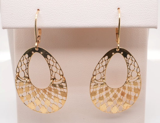 14KY 24X50MM TEARDROP EARRING