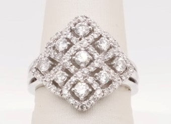 14K WG 1.00 CTW GHI, SI3/I1 DIAMOND RING
