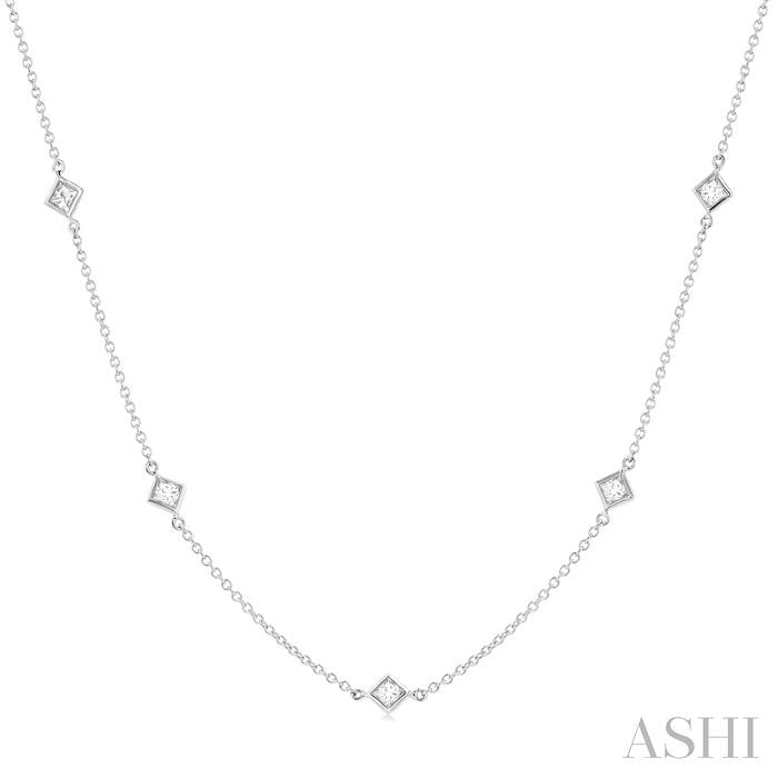 14KW 1CTW PRIN STATION NECKLACE